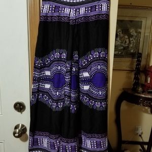 Cotton open leg skirt pants